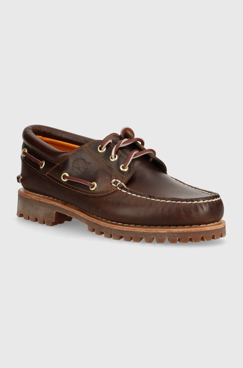 Polobotky Timberland Authentic pánské, hnědá barva, TB0300032141