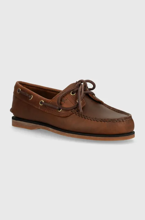 Кожаные мокасины Timberland Classic Boat мужские цвет коричневый TB0A2FZXEM41