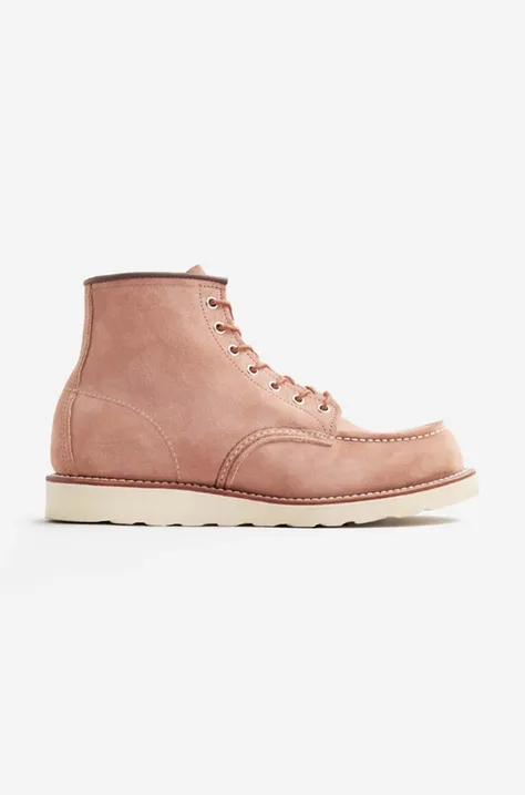 Red Wing boots Moc Toe men's pink color 8208