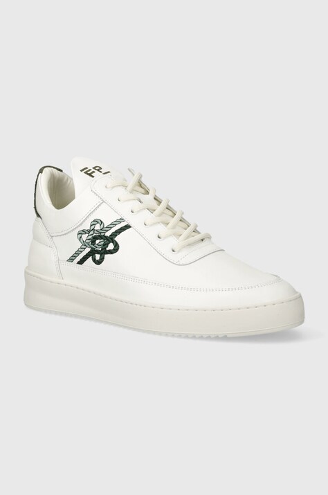 Кожаные кроссовки Filling Pieces Low Top Gowtu цвет белый 10133921901