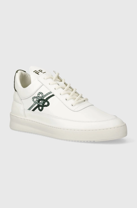 Filling Pieces sneakers in pelle Low Top Gowtu colore bianco 10133921901