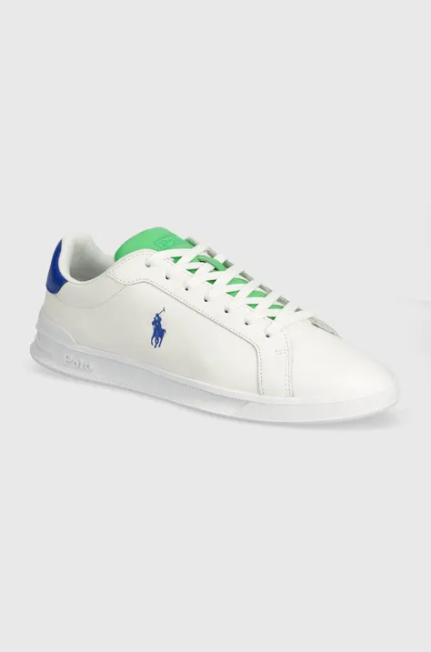 Polo Ralph Lauren sneakers din piele Hrt Crt II culoarea alb, 809931260003
