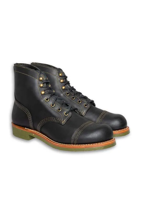 Red Wing boots Iron Ranger men's black color 4331