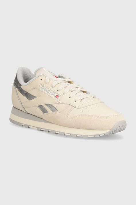 Kožené tenisky Reebok Classic Classic Leather 1983 Vintage béžová farba, 100074341
