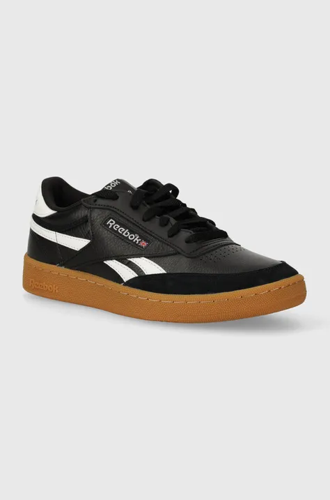 Δερμάτινα αθλητικά παπούτσια Reebok Classic Club C Revenge Vintage χρώμα: μαύρο, 100202317