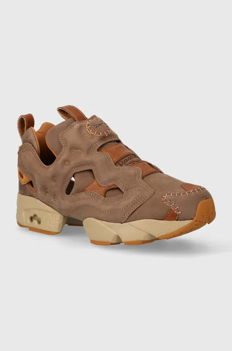 Кроссовки из нубука Reebok Classic Instapump Fury 94 цвет коричневый 100074126