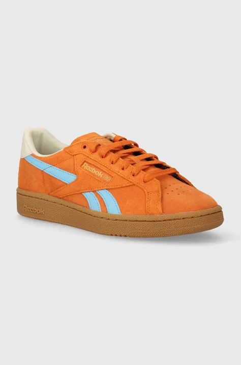 Reebok Classic sneakers din piele intoarsă Club C Grounds Uk culoarea portocaliu, 100074846
