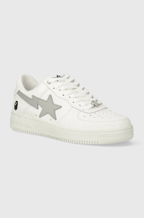 Шкіряні кросівки A Bathing Ape Bape Sta #3 M1 колір білий 1J80191052