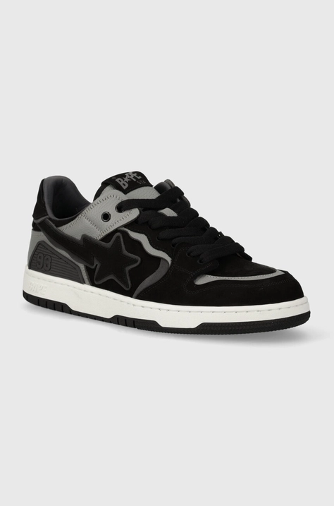 Δερμάτινα αθλητικά παπούτσια A Bathing Ape Bape Sk8 Sta #6 M2 χρώμα: μαύρο, 1K30191313