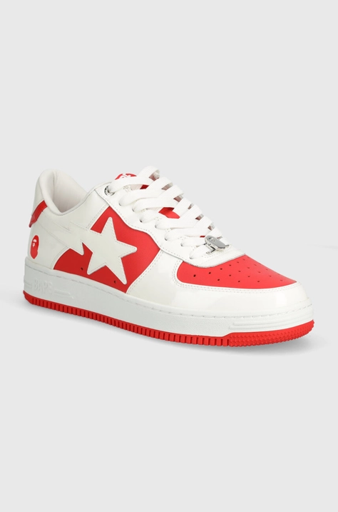 Шкіряні кросівки A Bathing Ape Bape Sta #6 M2 колір червоний 1K30191328