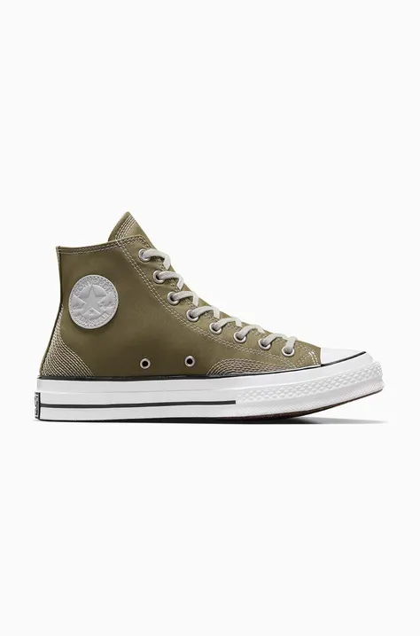 Πάνινα παπούτσια Converse Chuck 70 HI Mossy χρώμα: πράσινο, A07435C