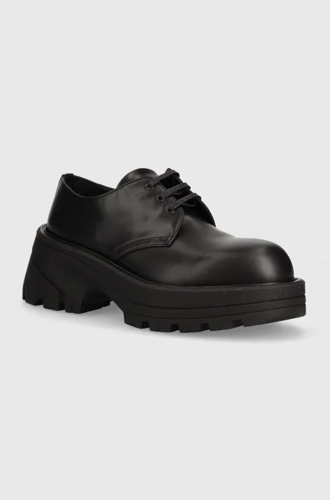 1017 ALYX 9SM pantofi de piele Derby barbati, culoarea negru, AAUSN0052LE01