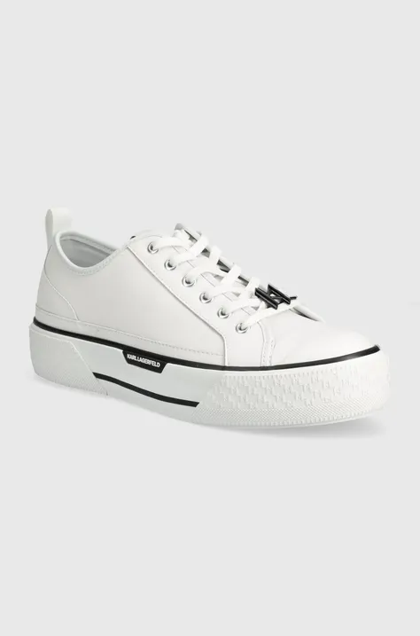 Δερμάτινα ελαφριά παπούτσια Karl Lagerfeld KAMPUS MAX χρώμα: άσπρο, KL50420