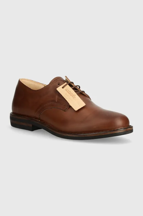 Astorflex leather shoes Redflex Rubber men's brown color REDFLEX.RUBBER.710.405