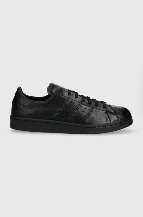 Kožené sneakers boty Y-3 Superstar černá barva, IE3237