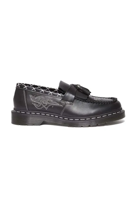 Dr. Martens leather loafers Adrian Gothic Americana black color DM31626001