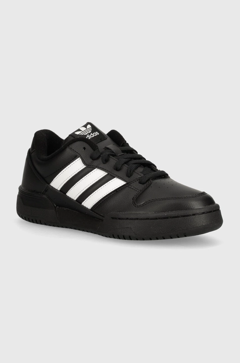 Кожени маратонки adidas Originals Team Court 2 STR в черно ID6630