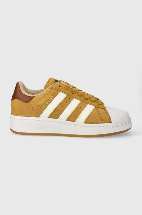 adidas Originals leather sneakers Superstar XLG brown color