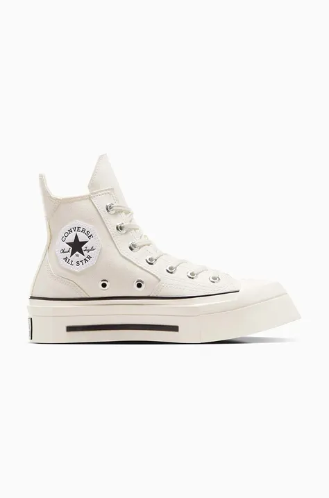 Πάνινα παπούτσια Converse Chuck 70 De Luxe Squared HI χρώμα: μπεζ, A06436C