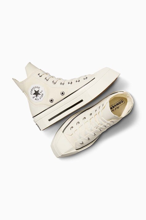 Кеди Converse Chuck 70 De Luxe Squared HI — SS24-OBU0A2, бежевий — фото 9