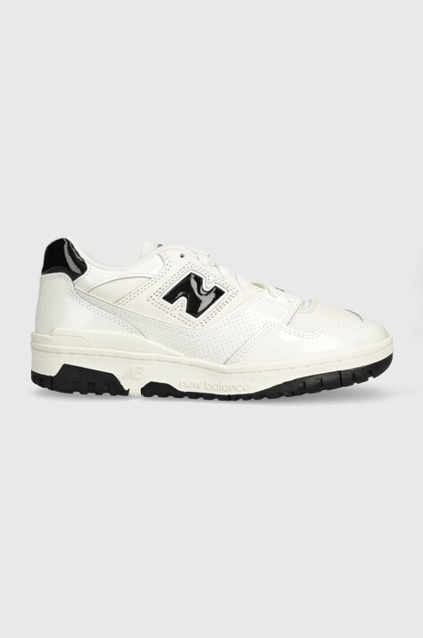 Kožené tenisky New Balance BB550YKF bílá barva