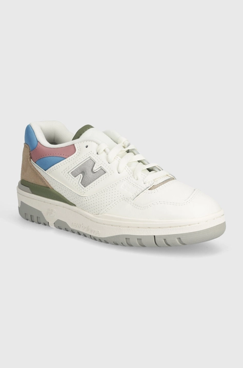 Usnjene superge New Balance 550 bela barva, BB550PGA