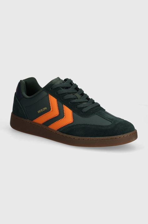 Hummel sneakersy skórzane VM78 CPH ML kolor zielony 225072