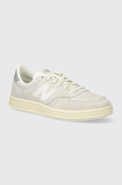 New Balance sneakers din piele intoarsă 500 culoarea gri, CT500AG