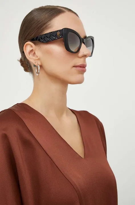 Сонцезахисні окуляри Kurt Geiger London жіночі колір чорний