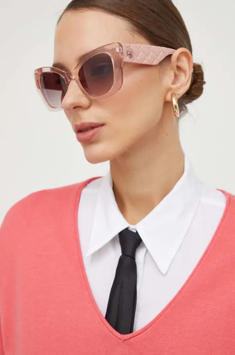 Kurt Geiger London okulary przeciwsłoneczne damskie kolor beżowy