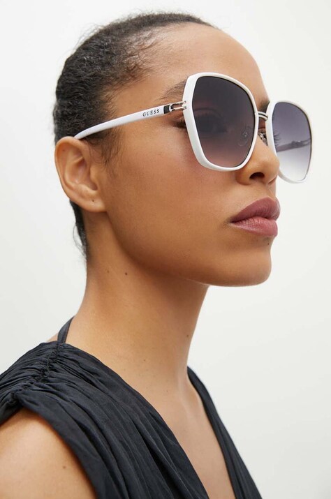 Guess okulary przeciwsłoneczne damskie kolor biały GF0407 21B
