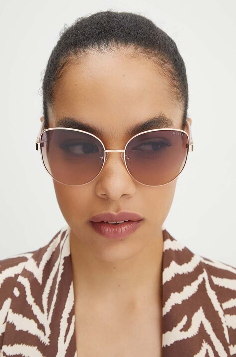 Guess ochelari de soare femei, culoarea auriu, GF6172 28F