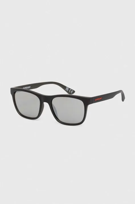Superdry okulary przeciwsłoneczne męskie kolor czarny