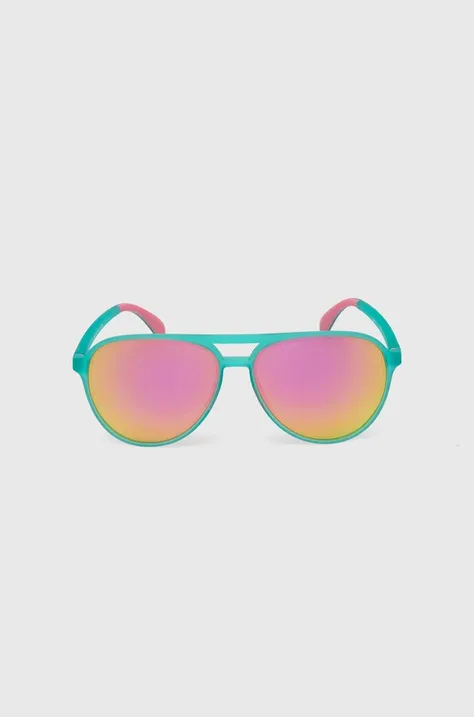 Goodr occhiali da sole Mach Gs Kitty Hawkers Ray Blockers colore turchese GO-865655
