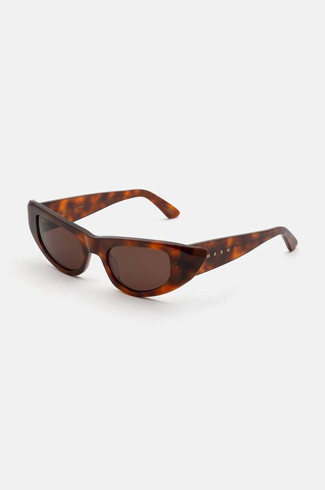 Marni okulary przeciwsłoneczne Netherworld kolor brązowy EYMRN00065 002 9U7