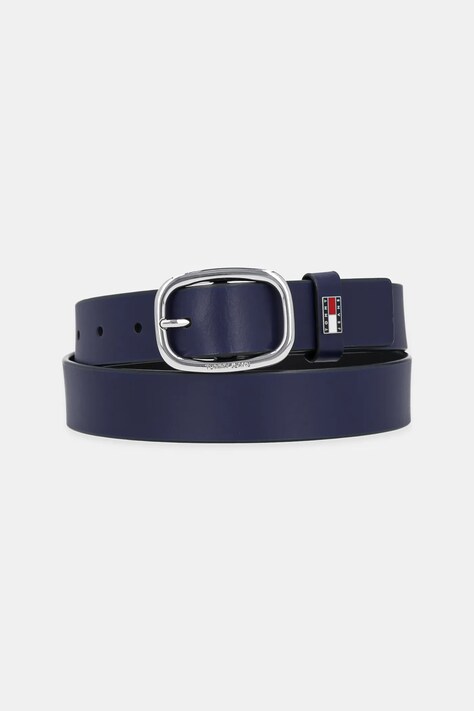 Кожаный ремень Tommy Jeans женский цвет синий AW0AW15836