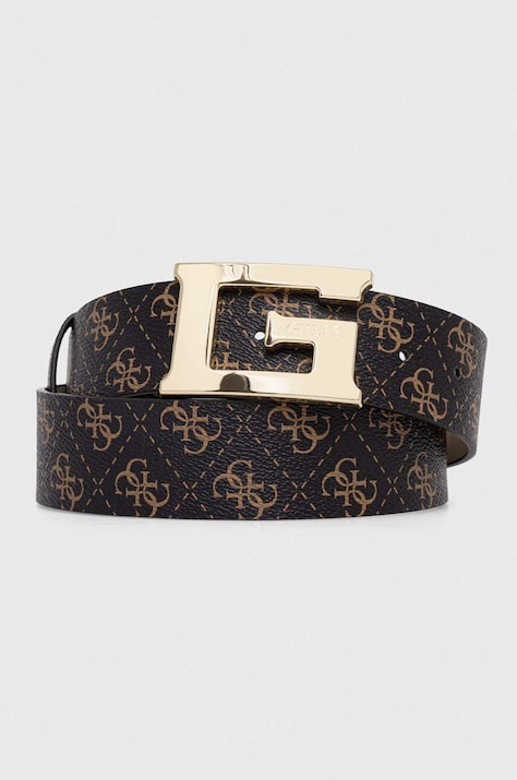 Ζώνη Guess χρώμα: καφέ