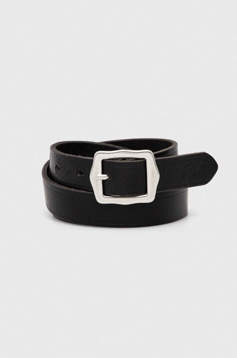 Levi's curea de piele femei, culoarea negru