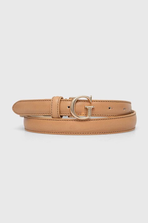Guess curea de piele femei, culoarea portocaliu