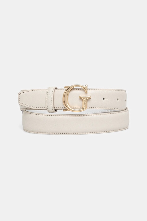 Guess pasek skórzany damski kolor beżowy BW9118 P4230