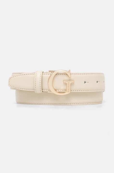 Guess curea de piele femei, culoarea bej, BW9118 P4230