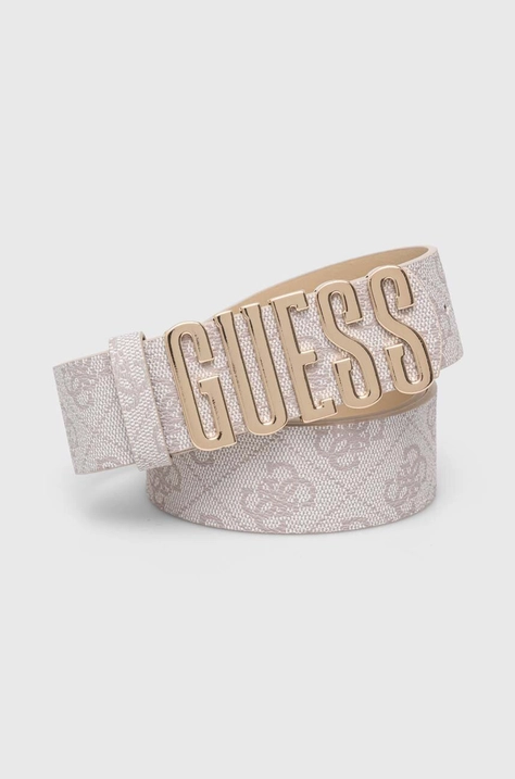 Guess pasek NOELLE damski kolor biały BW9126 P4235