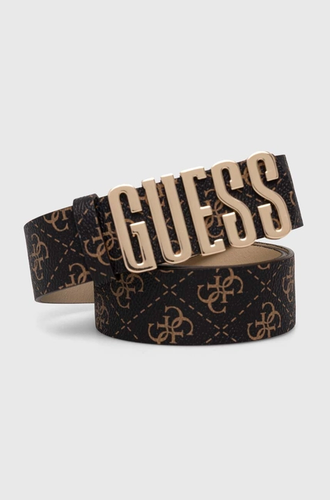 Guess pasek NOELLE damski kolor czarny BW9126 P4235