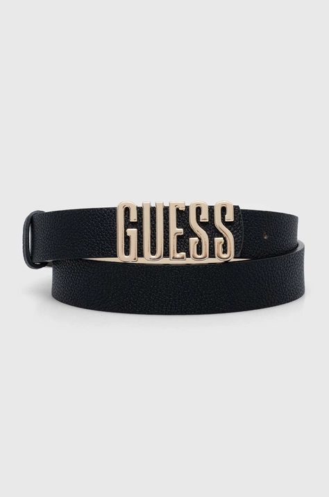 Ζώνη Guess χρώμα: μαύρο