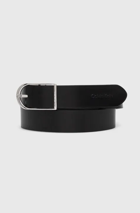 Kožený opasok Calvin Klein dámsky,čierna farba,K60K611920