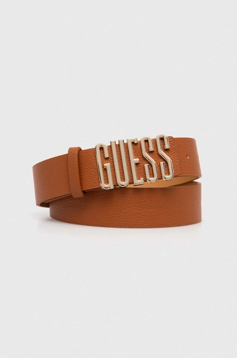 Ζώνη Guess χρώμα: καφέ