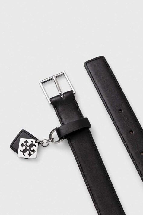 Шкіряний ремінь Tory Burch — SS24-PAD087, чорний — фото 2