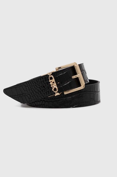 MICHAEL Michael Kors curea de piele cu doua fete femei, culoarea negru