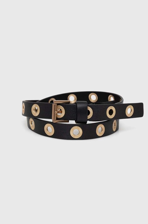 AllSaints bőr öv fekete, női