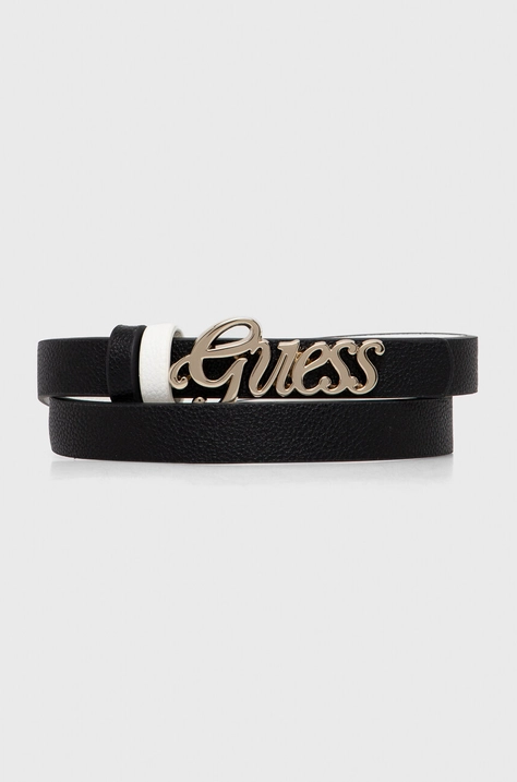 Παιδική ζώνη Guess χρώμα: μαύρο